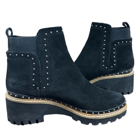 Dolce Vita Shoes - Dolce Vita Huey Studded Bootie in Black Suede Size 7.5 /8